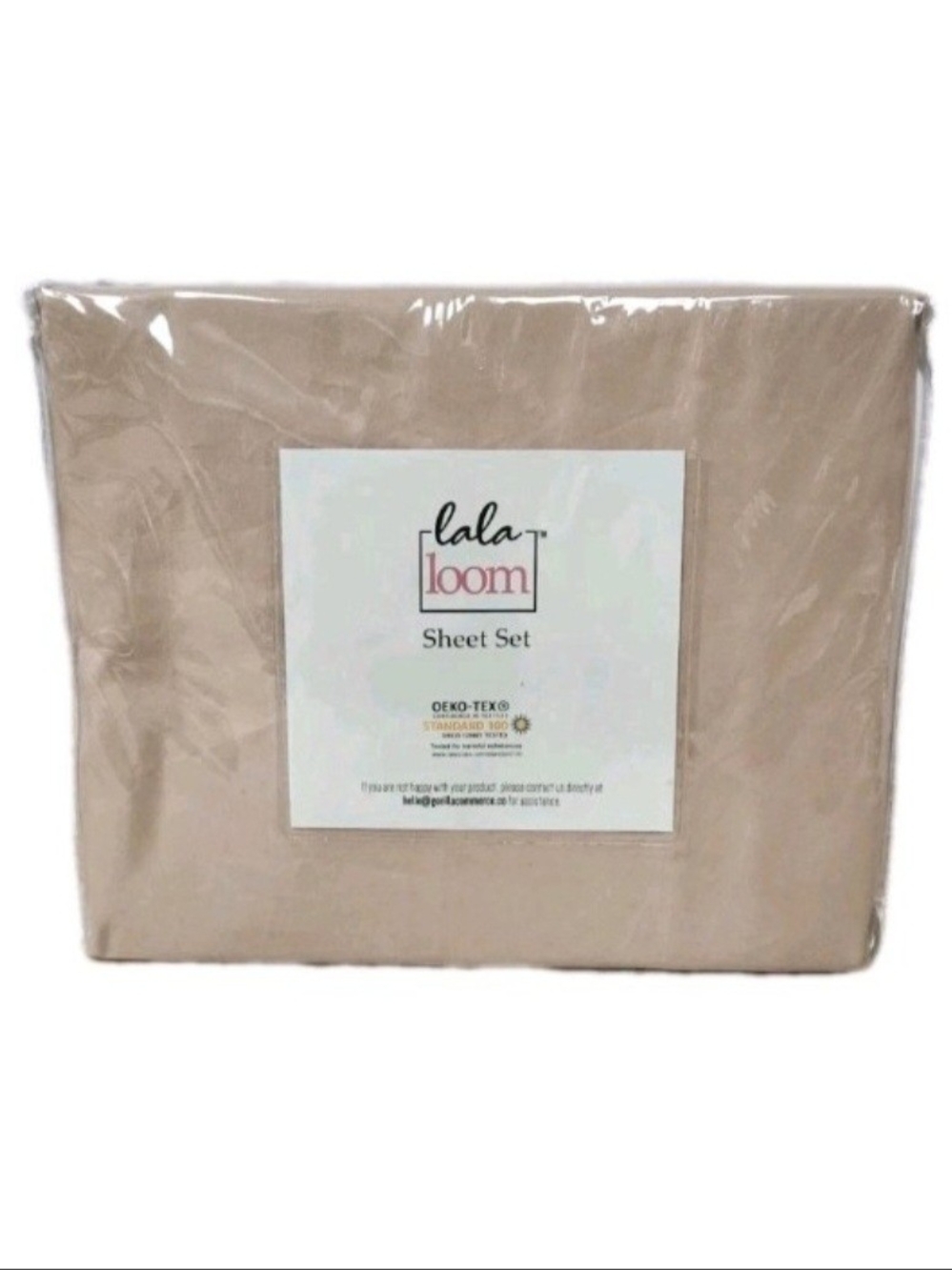 Lala Loom Sheet Set Oeko-Tex Standard 100 Full Size - Taupe